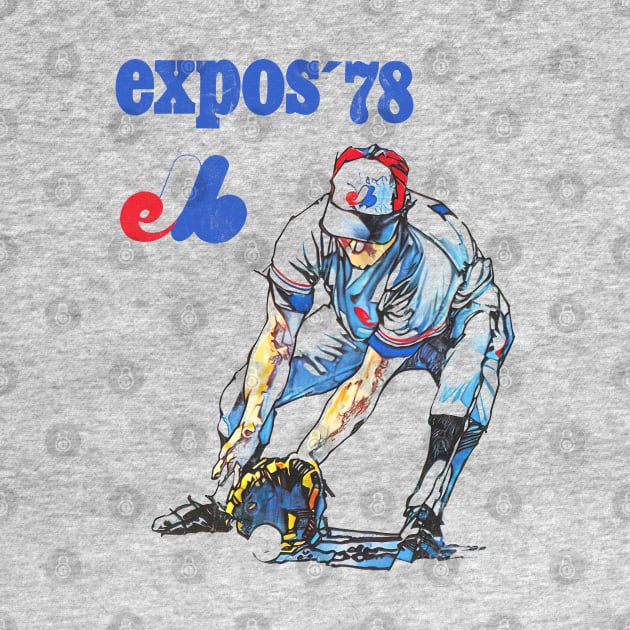 1978 Montreal Expos  ---- Vintage Faded Baseball Design by CultOfRomance